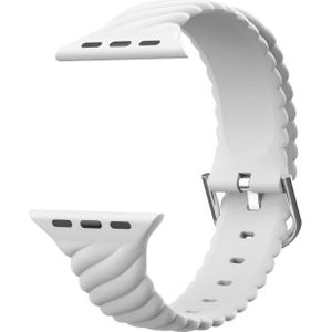 Solid Color Twist Silicone Vervanging Strap Horlogeband voor Apple Watch Series 6 &amp; SE &amp; 5 &amp; 4 44mm / 3 &amp; 2 &amp; 1 42mm