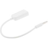 Platte Noodle Stijl 3.5mm Stereo Audio koptelefoon naar 2x Splitter Adapter voor iPhone 5 / iPhone 4 &amp; 4S / 3GS / 3G / iPad 4 / iPad mini 1 / 2 / 3 / iPad 3 / iPad 2 / iTouch wit