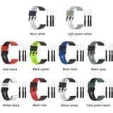 Voor Garmin Fenix 6 22mm Silicone Mixing Color Watch Strap (Zwart + Groen)