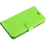 Voor iPhone 8 &amp; 7 Crazy Horse textuur horizontaal flip lederen draagtas met magnetische Buckle &amp; houder &amp; Card Slots &amp; portemonnee &amp; Foto Frame(Green)