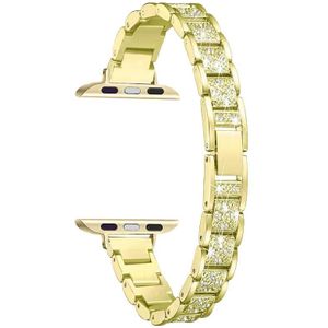 14mm drie-kralen diamant aluminiumlegering vervangende band horlogeband voor Apple Watch Series 6 &amp; SE &amp; 5 &amp; 4 40mm / 3 &amp; 2 &amp; 1 38mm
