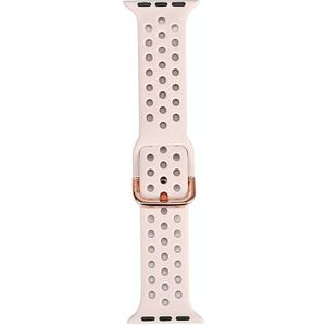 Siliconenvervanging horlogeband voor Apple Watch Series 6 &amp; SE &amp; 5 &amp; 4 40mm / 3 &amp; 2 &amp; 1 38mm (Sand Pink)