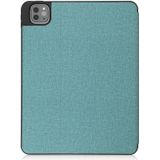 Doek textuur TPU horizontale flip lederen geval met pen slot &amp; houder voor iPad Pro 11 inch 2021 / 2020 / 2018 (mint groen)