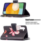 Voor Samsung Galaxy A13 5G Gekleurde Tekening Patroon Rits Horizontale Flip Telefoon Lederen Case met Houder &amp; Card Slots &amp; Portemonnee (Lotus)