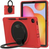 Shockproof TPU + PC Protective Case with 360 Degree Rotation Foldable Handle Grip Holder &amp; Pen Slot For Samsung Galaxy Tab S6 Lite 10.4 inch P610(Red)