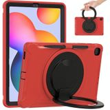 Shockproof TPU + PC Protective Case with 360 Degree Rotation Foldable Handle Grip Holder &amp; Pen Slot For Samsung Galaxy Tab S6 Lite 10.4 inch P610(Red)