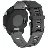 20mm voor Garmin VivoActive 3 / Venu Universal Two-Color Silicone Vervanging Strap Watchband (zwart Grijs)