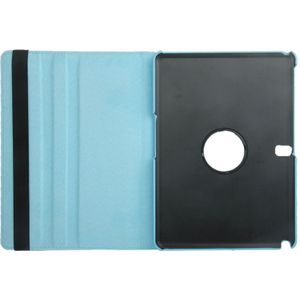 360 graden draaiend Litchi structuur lederen hoesje met houder voor Samsung Galaxy Tab Pro 10.1 / T520(Baby blauw)