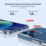Voor iPhone 12 Pro Hat-Prince Enkay Clear TPU Schokbestendig Airbag Zachte Case + Camera Lens Glass Film