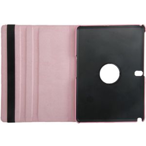 360 graden draaiend Litchi structuur lederen hoesje met houder voor Samsung Galaxy Tab Pro 10.1 / T520 (roze)