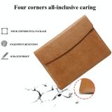 Horizontal Litchi Texture Laptop Bag Liner Bag For MacBook 15 Inch A1707 / 1990(Liner Bag+Power Bag Golden)