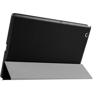 Sony Xperia Z4 Tablet horizontaal PU leren Flip Hoesje met drievouws houder (zwart)