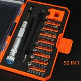 OBADUN 9802B 52 in 1 Aluminiumlegering Handvat Hardware Tool Schroevendraaier Set Home Precisie Schroevendraaier Mobiele Telefoon Demontage Tool (Orange Box)