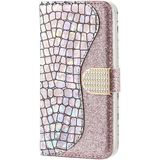 Voor Samsung Galaxy M51 Laser Glitter Powder Matching Crocodile Texture Horizontale Flip Lederen case met kaartslots &amp; portemonnee(zilver)