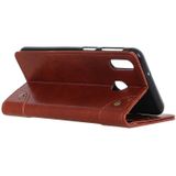Koper Buckle nappa textuur horizontale Flip lederen case voor Galaxy A40  met houder &amp; kaartsleuven &amp; portemonnee (bruin)