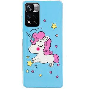 Voor Xiaomi Redmi Note 11 Pro 4G / 5G Lichtgevende TPU-beschermende telefooncase (Star Unicorn)