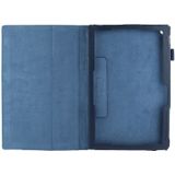 Sony Xperia Z2 10.1 Tablet horizontaal Litchi structuur PU leren Flip Hoesje met houder (donker blauw)