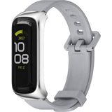 Voor Samsung Galaxy Fit 2 Mijobs Metal Case Silicone Watch Band (Gray Silver)