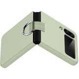 For Samsung Galaxy Z Flip4 PC Shockproof Folding Protective Case with Ring Buckle(Light Green)