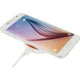 Qi standaard draadloos opladen Pad  voor iPhone 8 / 8 Plus / X &amp; Samsung / Nokia / HTC en andere mobiele telefoons (wit + oranje)