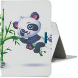 Voor 7 inch Tablet PC Universal Colored Drawing Horizontale Flip PU Lederen Case met Holder &amp; Card Slot (Bamboo Panda)