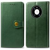 Voor Huawei Mate 40 Pro Retro Solid Color Leather Buckle Phone Case met Lanyard &amp; Photo Frame &amp; Card Slot &amp; Wallet &amp; Stand Functie(Groen)