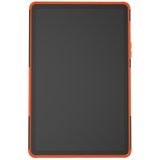 Voor Samsung Galaxy Tab S7 T870 / T875 Tire Texture Schokbestendige TPU+PC beschermhoes met houder(oranje)