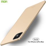Voor iPhone 12 Pro Max 6.7 MOFI Frosted PC Ultra-thin Hard Case(Gold)