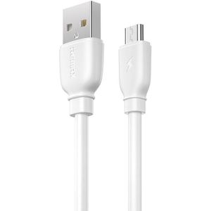 REMAX RC-138m 2.4A USB naar Micro USB Suji Pro Fast Charging Data Cable  Kabellengte: 1m (Wit)