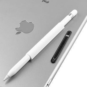 Magnetische Sleeve silicone houder grip set voor Apple Pencil (wit)