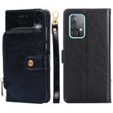 Voor Samsung Galaxy A52 5G / 4G Zipper Bag PU + TPU Horizontale Flip Lederen Case Met Houder &amp; Card Slot &amp; Wallet &amp; Lanyard (Zwart)