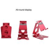 ROOSTAND R2 aluminiumlegering mobiele desktop Tablet beugel dubbele vouwen lui artefact  grootte: 6.4 x7x9cm (Rose Red)