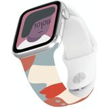 Morandi-serie contrast kleur siliconen vervanging horlogeband voor Apple Watch Series 7 45 mm / 6 &amp; SE &amp; 5 &amp; 4 44mm / 3 &amp; 2 &amp; 1 42mm