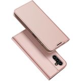 For Samsung Galaxy A13 5G DUX DUCIS Skin Pro Series Horizontal Flip Leather Phone Case with Holder &amp; Card Slots(Rose Gold)