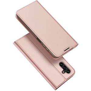 For Samsung Galaxy A13 5G DUX DUCIS Skin Pro Series Horizontal Flip Leather Phone Case with Holder &amp; Card Slots(Rose Gold)