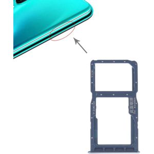SIM-kaart lade + SIM-kaart lade/micro SD-kaart voor Huawei P30 Lite (blauw)