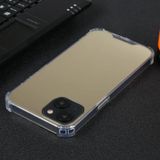 Voor iPhone 14 Plus Gegalvaniseerde Spiegel Acryl Vier Drop TPU Telefoon Case (Goud)