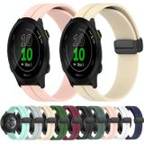 Voor Garmin Forerunner 158 20mm Effen Kleur Magnetische Sluiting Siliconen Horlogeband (Olijfgroen)