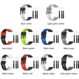 Voor Garmin Forerunner 945 22mm Silicone Mixing Color Watch Strap (zwart + grijs)