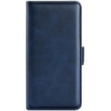 Voor Kyocera Android One S9 Dual-Side Magnetic Buckle Leather Phone Case (Dark Blue)