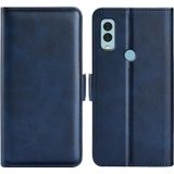 Voor Kyocera Android One S9 Dual-Side Magnetic Buckle Leather Phone Case (Dark Blue)