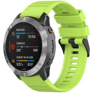 Voor Garmin Approach S62 22mm Horizontale Textuur Siliconen Horlogeband met Removal Tool (Lime Groen)