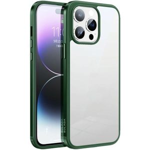 Voor iPhone 14 Pro SULADA Metalen Frame + Nano Glas + TPU Telefoon Case (Groen)