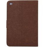 Voor iPad mini 4 ingedrukt bloemen vlinder patroon horizontale Flip PU lederen draagtas met magnetische Buckle &amp; houder &amp; Card Slots &amp; Wallet(Brown)