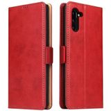 Voor Galaxy Note10 dermis textuur PU + TPU horizontale Flip lederen draagtas met houder &amp; kaartsleuven &amp; portemonnee (rood)