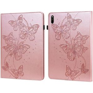 Voor Huawei MatePad 11 2021 Reliëf Butterfly Pattern Horizontal Flip Leather Tablet Case (Pink)