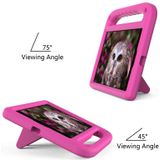 Handle Portable EVA Shockproof Anti Falling Protective Case with Triangle Holder For iPad mini 5 / 4 / 3 / 2 / 1 (Rose Red)