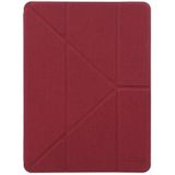 Mutural King Kong Series Deformation Holder Leather Tablet Case For iPad 9.7 2018 / 2017(Red)