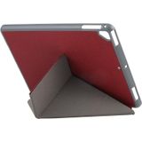 Mutural King Kong Series Deformation Holder Leather Tablet Case For iPad 9.7 2018 / 2017(Red)