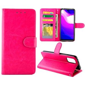 Voor Xiaomi Mi 10lite Crazy Horse Texture Leather Horizontale Flip Beschermhoes met Houder &amp; Card Slots &amp; Wallet &amp; Photo Frame (Magenta)